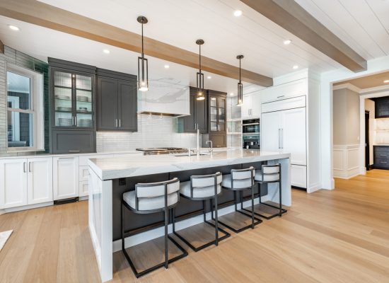 Luxurious High End Kitchen With Stainless Appliances Marble And Glass